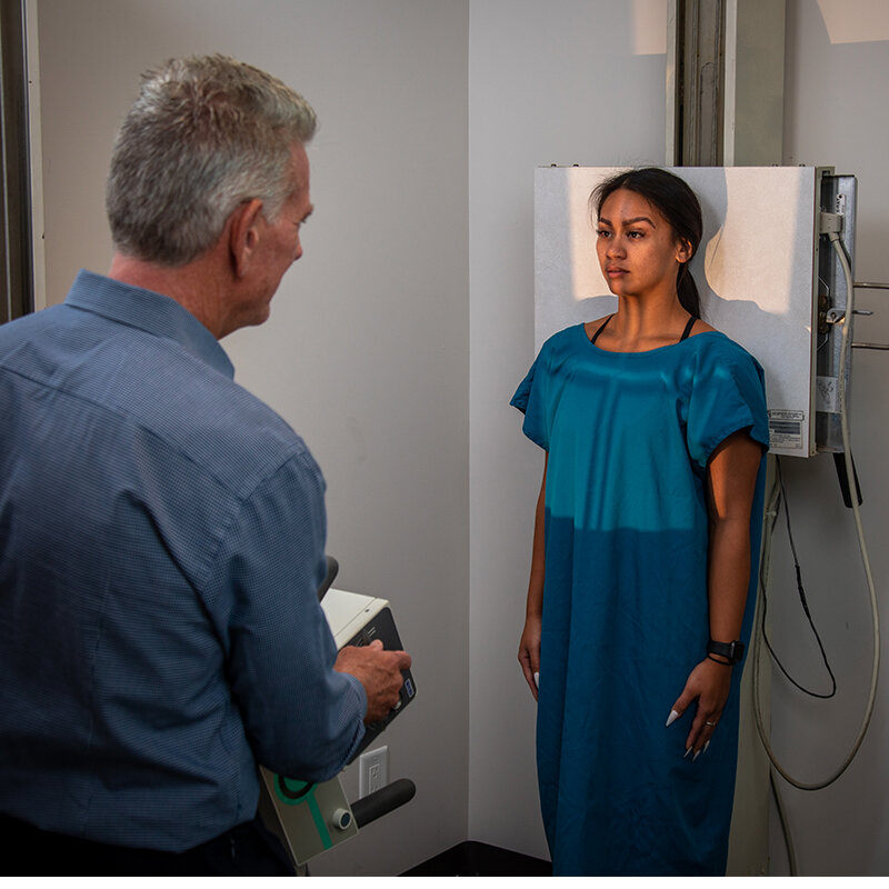 Postural assessment on dual scales at Foudy Chiropractic
